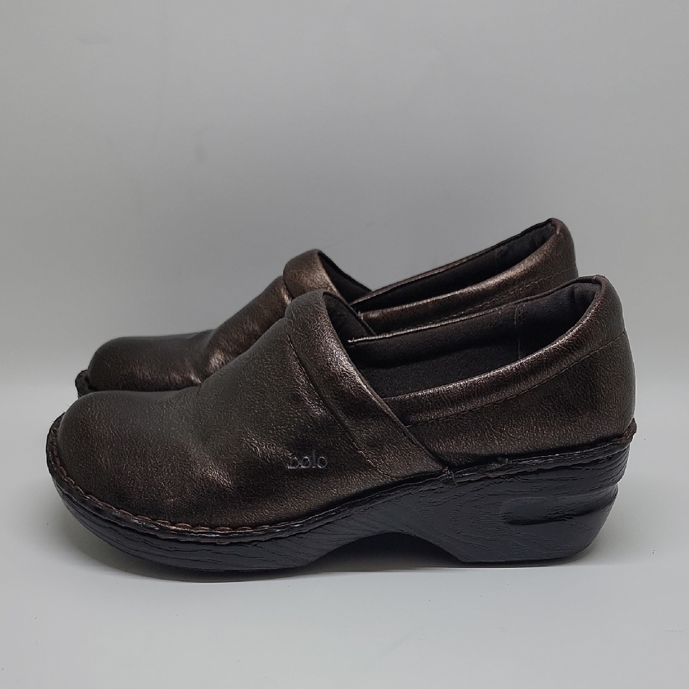 Bolo Bronze Brown Faux Leather Slip On Womens Shoes 8